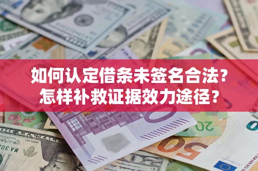 武汉如何认定借条未签名合法？怎样补救证据效力途径？
