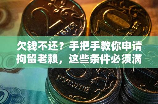 武汉欠钱不还？手把手教你申请拘留老赖，这些条件必须满足！
